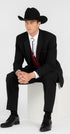 Mens 2 Button Western Cowboy Tuxedo in Black