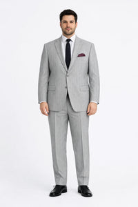 Men's 2pc Summer Seersucker Modern Fit  Black Suit