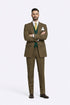 Al Capone Outfit for Men Brown Double Breasted Suit $179 + Hunter Green Vest $59