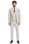 Men's Ash Statement Ticket Pocket Peak Lapel Wool Double Breasted Vest Suit with Gold Buttons – Modern Fit