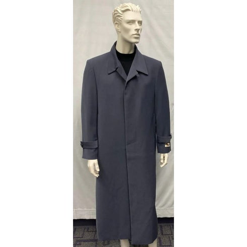 Mens Big and Tall Trench Coat - Charcoal Long Trench Coat