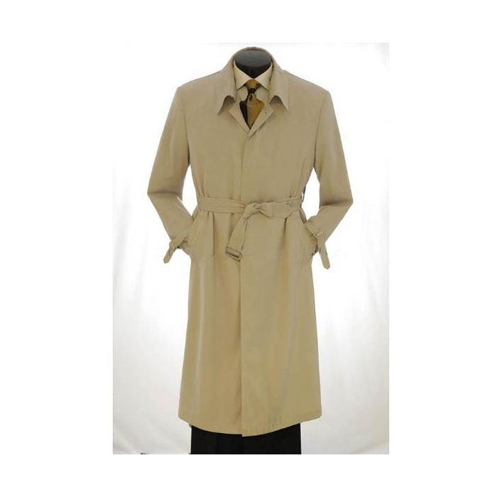 Mens Big and Tall Trench Coat Light Khaki Long Trench Coat OvercoatUSA