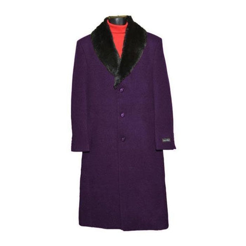 Dark Purple Big And Tall Overcoat Trench Coat Raincoats / Topcoat