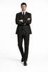 Men's Black And White Gangster Bold PinStripe Mars Vested 3 Piece Fashion Suit