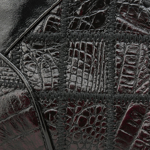 Mens Belvedere Vero Crocodile Patchwork Hightop Sneaker in Honey