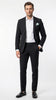 Mens Black Seersucker Suit – Shadow Ton on Ton Mini Textured Two Button Cotton Fabric Formal Summer Suit