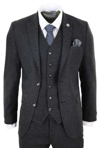 Mens Black 1920s Vintage Suit – Classic Peaky Blinders Inspired Style