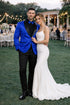 Mens Blazer - Paisley Sport Coat - Royal Prom Tuxedo Dinner Jacket Blazer