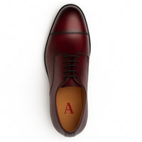 Mens Mezlan Republic Calfskin Cap Toe Blucher Dress Shoe in Tan