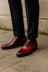 Mens Mezlan Pamplona Calfskin Plain Toe Dress Shoe in Cognac