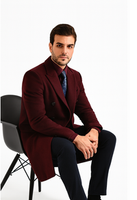 Men's Burgundy ~ Wine ~ Maroon Overcoats