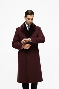 Men's Burgundy ~ Wine ~ Maroon Overcoats