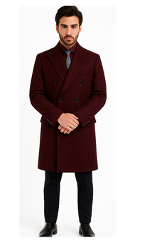 Men's Burgundy ~ Wine ~ Maroon Overcoats