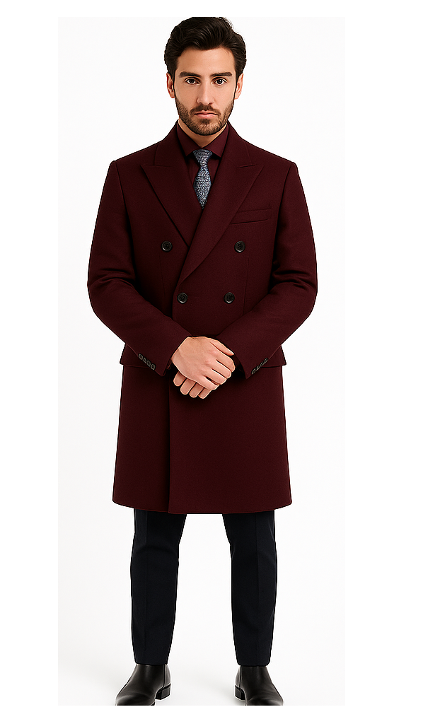 Mens Burgundy ~ Wine ~ Maroon Overcoat – OvercoatUSA Mens Burgundy ~ Wine ~ Maroon Overcoat – OvercoatUSA