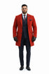 Mens Overcoat - Topcoat For Men - Winter Fabric - Buttons Closure men's Car Coat Wedding Red Prom Suit - Mens Overcoat