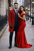 Mens Overcoat - Topcoat For Men - Winter Fabric - Buttons Closure men's Car Coat Wedding Red Prom Suit - Mens Overcoat