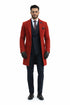 Mens Overcoat - Topcoat For Men - Winter Fabric - Buttons Closure men's Car Coat Wedding Red Prom Suit - Mens Overcoat