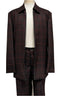 Mens Casual Leisure Suit Burgundy Windowpane 6775