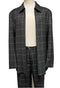Mens Casual Leisure Suit Charcoal Windowpane 6775