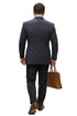 Statement Suits - Wool Suits - Peak Lapel Suits - Ticket Pocket - Modern Fit - Charcoal Stripe Suit
