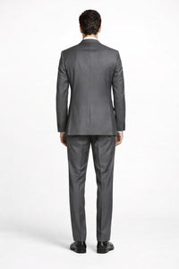 Mens Tiglio Gray Suit – Classic 2 Piece Grey Suit for Wedding, Business and Formal Wear