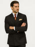 Men’s Premium Black Double Breasted Poplin Classic Suit