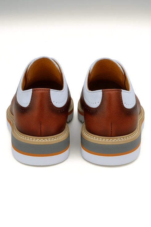 Stylish Two-Tone Brogue Oxford