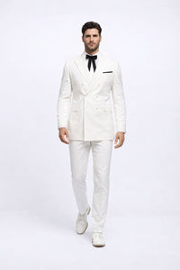 Mens Colonel Sanders KFC White Double Breasted Suit Costume