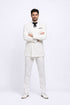 Mens Colonel Sanders KFC White Double Breasted Suit Costume