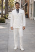 Mens Colonel Sanders KFC White Double Breasted Suit Costume