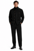 Mens Corduroy Shirt and Pants Walking Suit in Winter Cotton Fabric Casual in Color Black leisure Style