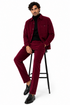 Mens Corduroy Shirt and Pants Walking Suit in Winter Cotton Fabric Casual in Color Burgundy leisure Style