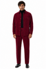 Mens Corduroy Shirt and Pants Walking Suit in Winter Cotton Fabric Casual in Color Burgundy leisure Style