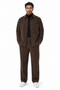 Mens Corduroy Shirt and Pants Walking Suit in Winter Cotton Fabric Casual in Color Mocca Choclate brownleisure Style