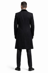 Mens Costume Thomas Shelby Vested Suit & Black Overcoat