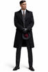 Mens Costume Thomas Shelby Vested Suit & Black Overcoat