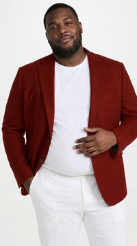 Mens Crimson Red Blazer – Classic Two-Button Wedding, Church, Business & Smart-Casual Sport Coat