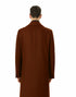 Mens Dark Brown full length wool overcoat -Full length Mens Topcoat - Full length coat