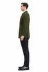 Mens Dark Green Winter Blazer - Hunter Sport Coat jacket Modern Fit 2 Buttons Style Notch