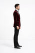 Mens Designer Velvet Dinner Jacket in Burgundy
