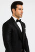 Designer Men's Floral Lace Tuxedo in Black – Wedding & Formal Wear Outfit