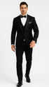 Designer Men's Floral Lace Tuxedo in Black – Wedding & Formal Wear Outfit