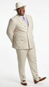 Mens Ivory Off White Double Breasted AI Capone Suit – Classic 1920s Vintage Gangster Style Formal Suit