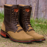 Lace Up Western Boots