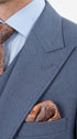 Mens Dusty Blue 3 Piece Suit 100% Wool Fabric – Classic Fit Wide Leg Pleated Pants Double Breasted Vest Formal Business Church Suit By Apollo King