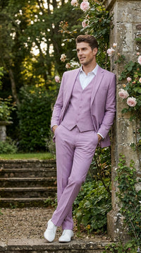 Men's Dusty Rose 3 Piece Suit – Modern Pink Formal Suit Set for Weddin –  OvercoatUSA