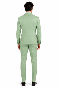 Mens Easter Suit - Jacket and Pants in Summer Color Light Green Modern Fit Light Weight