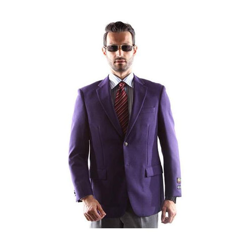 Mens Eggplant Color Extra Long Blazer - Mens Extra Long Sport Coat