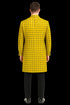 Mens Plaid Overcoat - Wool Peacoat - Plaid Topcoats Yellow