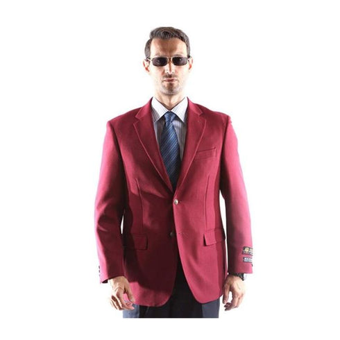 Mens Extra Long Burgundy Blazer - Mens Extra Long Sport Coat